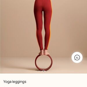 Hermes Red and Orange Yoga Leggings